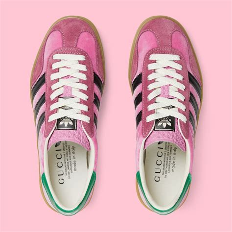 adidas gazelle pink gucci|adidas x gucci pink velvet.